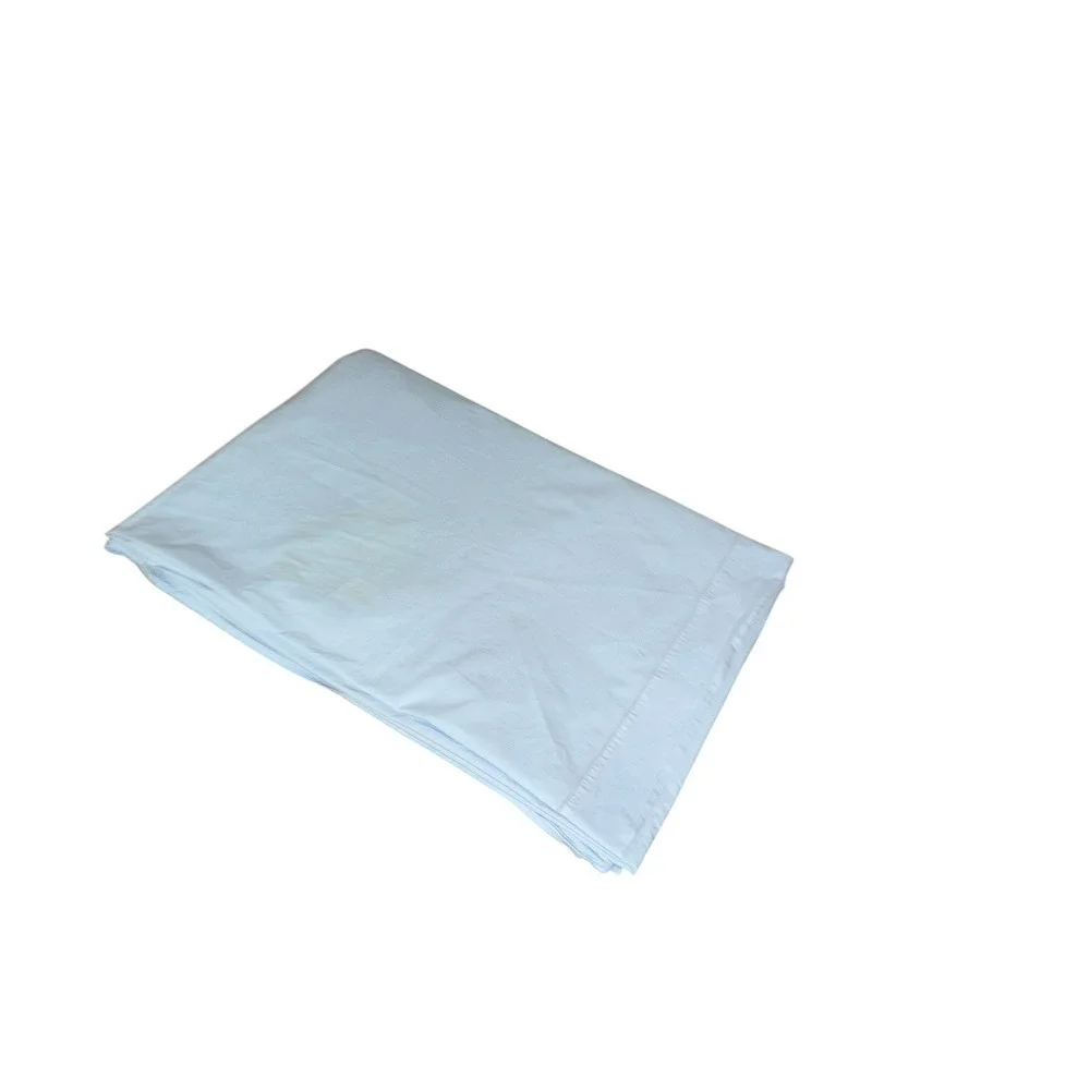 Vintage French Blue Flat Sheet 100% Cotton Baby Light Twin Size Bedding Stains